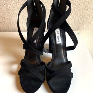 Steve Madden Black Suede Heels